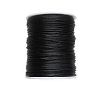Cordón De Nylon Negro Rattail 1.5mm 90 yardas Kumihimo Cordón De Seda Satinado Hilo De Rebordear DIY Cording