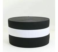 Cordón de Nylon plano elástico, Banda elástica de nailon y spandex for coser, blanco y negro, 15-60 mm, 1 m 5 m(Black 25mm,5M)