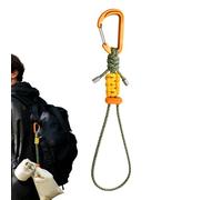 Cordón de paracaídas, mosquetón seguro, 26 cm, cordón de paracaídas con mosquetón de aluminio, llavero de supervivencia resistente, correa multiusos versátil, para camping, senderismo, senderismo
