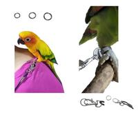 Cordón de pata elástica / 3 anillas de 10, 12 y 14 mm, para enganchar la correa de nuestro pechera pechera loros BLUSUPERSHOP o Freeparrot