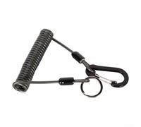 Cordón de pesca elástico con resorte en espiral y núcleo de alambre de acero reforzado diseñado para aplicaciones de pesca resistentes (2 metros)