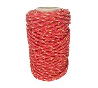Cordón de Poliéster 3mm * 25m. Fabricado en España. para Manualidades, Aire Libre, Exteriores, Jardín y Bricolaje. Rojo con Amarillo
