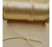 Cordón de satén de seda de cola de rata de 2 mm, cordón de macramé Kumihimo, colores surtidos, hilo de nailon para bisutería con cuentas, 20 metros (marfil 520), 2 mm x 20 metros