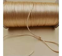 Cordón de satén de seda de cola de rata de 2 mm, cordón de macramé Kumihimo de nailon de colores surtidos para hacer joyas con cuentas, 20 metros (beige 734), 2 mm x 20 metros