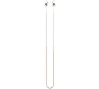 Cordón de silicona anticaída para Samsung Galaxy Buds 3 Pro optimizado para estabilidad durante caminar, correr o transporte público (blanco)