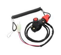 Cordón de sujeción para Barco y Motocicleta, Interruptor de Apagado, botón pulsador, Parada de Motor, Universal, Compatible con Piezas Marinas, Barco(Black Kill Switch)