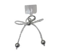 Cordón de teléfono decorativo con cuentas para mujer, con nudo de mariposa, llavero, accesorio para billetera