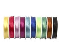 Cordón elástico para cuentas, grosor 1 mm, plano, 10 x 25 m