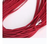 Cordón elástico redondo de 2 mm, 15 m de alto, for costura y accesorios de joyería (1 unidad).(Deep red)