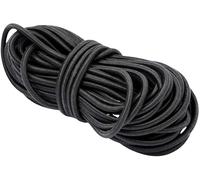 Cordón Elástico/Redondo para Sombreros Negro y Blanco, Manualidades, Encordar Joyas, Máscaras, Sombreros de Fiesta (Elástico Negro, 1mm - 10 Metros)