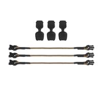 Cordón elástico táctico, Puerto de inserción rápida, Accesorio Extensible, Correa de fijación, Equipo MOLLE organizado, 3 uds.(T)