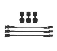 Cordón elástico táctico, Puerto de inserción rápida, Accesorio Extensible, Correa de fijación, Equipo MOLLE organizado, 3 uds.(BK)