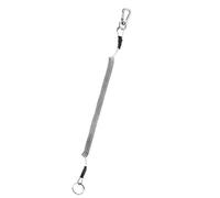 Cordón en espiral, 20 Uds., llavero elástico en espiral, cuerda de resorte elástica, llavero, mosquetón de Metal for llaves, billetera y teléfono móvil(Black-1m)