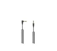 Cordon espiralado - HAMA - Jack macho 3,5 mm 90 - Conector macho estéreo - Negro