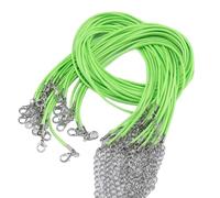 Cordón for collar, 100 unidades de cuerda trenzada ajustable de 1,5 mm de diámetro for fabricación de joyas, suministros for pulseras y collares DIY(Grass Green,45cm Bronze 1.5mm)