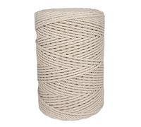 Cordon Macrame, algodón, 3MM * 130M, para artesanías en macramé, juguetería, restauración, Manualidades, paquetería, jardinería.