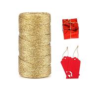 Cordón metálico de dorado de 1,5 mm de ancho, cordón no elástico de 100 m, cordón para manualidades, cordón para joyería, cordón para manualidades, decoración de bodas o embalaje, color dorado