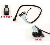 Cordon MiniSAS SFF-8087 A 4x SATA + Sideband - Longitud 60cm