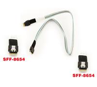 Cordon MiniSAS SFF-8654 A SFF-8654 - SAS 4.0 - Blindado - Longitud 50cm