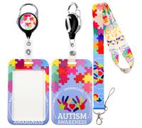 Cordón para autismo para niños con soporte retráctil resistente para carretes para enfermeras, profesores, personal de seguridad, hombres y mujeres