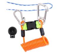 Cordón para buceo, 16,3x7cm/6,4x2,7in cordón cámara buceo de acero inoxidable, enrollado con resorte clip alta resistencia con correa y hebilla de liberación rápida para BCD, cámaras y linternas