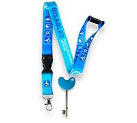 Cordón para discapacitados con radar compatible/llave de inodoro Lokko, azul, "Please Be Patient with Me"