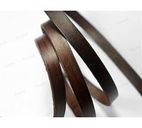 cordón para hacer joyas, Cordón De Cuero Plano 10mmx2mm Piel Vaca Genuina Multicolor(Distressed Brown)