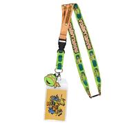 Cordón para identificación con diseño de las Tortugas Ninja Mutantes Adolescentes con dije de goma de 5 cm, Michelangelo