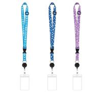 Cordón Para Juego De Tarjetas De 3 Piezas, Cordón Retráctil, Cordón Impermeable, Cordón Para Permiso De Trabajo, Adecuado Para Enfermeras, Profesores, Estudiantes Y Trabajadores De Oficina