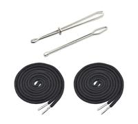 Cordón para pantalones de jogging, 4 unidades, 130 cm, color negro, banda elástica con cordón elástico, cordón de cordón, sudadera con capucha, banda de goma para la cintura del pantalón, extremos