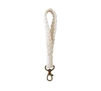 Cordón para teléfono celular, Cordón universal for teléfono móvil, llavero, correa de muñeca, cadena tejida a mano, cuerda algodón, colgante, accesorio for evitar pérdidas(White)