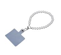 Cordón para teléfono celular, Correa universal antipérdida for teléfono móvil, con clip for cinturón, cadena larga cruzada for muñeca de mujer parche(White Wrist Chain)