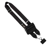 Cordón para teléfono con correa para teléfono - Bolsillo antirrobo con cremallera Sling Phone String - Soporte versátil y elegante para identificaciones para reuniones, oficinas y compras, Negro