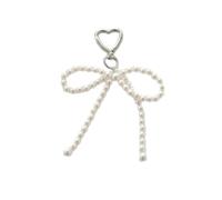 Cordón para teléfono con cuentas, correa de muñeca con perlas, hecho a mano, lazo, corazón, llavero, mochilas, accesorio para cámara, cadena de nudos de mariposa