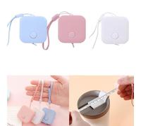 Cordón para uso portátil contenido en sastrería, costura retráctil, cinta métrica de 15 m, regla de medición suave, cinta métrica de cuerpo de sastre, tela de costura con gadget (rosa)