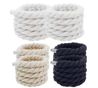 Cordón para zapatos, cordones de cuerda, 3 pares de 10 mm, tejido redondo, 63 pulgadas, cordones gruesos de color sólido para bricolaje, poliéster, algodón, resistente al desgarro, cordón para zapato