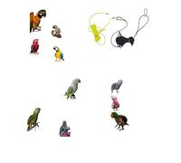 Cordón pata 2 metros: 1 metro de paracord amarillo fluorescente para insertar en el anillo del loro y anudar, ver vídeo, y 1 metro de elástico para prevenir accidentes