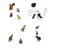 Cordón pata 2 metros: 1 metro de paracord azul-azul para insertar en el anillo del loro y anudar, ver vídeo, y 1 metro de elástico para prevenir accidentes