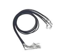 Cordón Plano Cuero 20 Piezas de 1,5 mm Cuero Hecho a Mano Ajustable Trenzado Collares Colgantes dijes hallazgos Cierre Langosta cordón Cuerda para Bricolaje(1.5mm x 70cm)