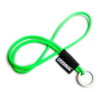 CORDÓN PORTA LLAVES DE CUELLO Correa de cuello tubular TUBE LONG original con anillo de metal para llaves de casa y auto y gadgets - Cordón de grosor 8mm colorido resistente y con adhesivos, Verde