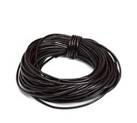 cordón Redondo de Cuero auténtico, Cordón Redondo de Cuero Genuino Multicolor de 1,5-6 mm y 2-5 m for Hacer Joyas(Brown,5mm x 2meter)