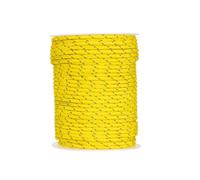 Cordón reflectante para tienda de campaña, amarillo | Línea de poliéster de 4 mm, rollo de 50 m para lona y equipo de camping