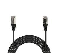 Cordon réseau RJ45 Cat. 6 100% Cuivre blindé FTP Noir 5.00 m