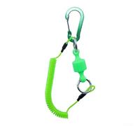 Cordón retráctil con gancho de captura automática y clip de cintura para herramientas de pesca y transporte diario (verde)
