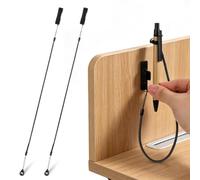 Cordón Retráctil Negro 2 Piezas para Bolígrafo Táctil | Reuniones y Oficinas, ABS y Silicona, Antideslizante y Extensible, Compatible con Lápiz Táctil y Tableta