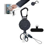 Cordón retráctil para teléfono, suministros antirrobo para smartphone, soporte para insignias, clip retráctil, para viajeros, personas mayores, entusiastas del aire, conciertos, compras, camping
