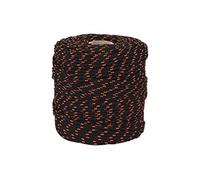 CORDON TRENZADO HIPPIE NEGRO/NARANJA 3mm X 100 mts - Unid: 1