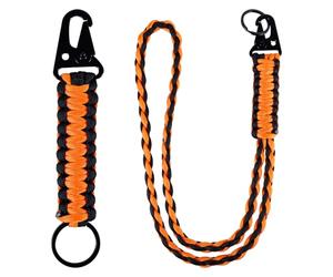 Cordón Trenzado Resistente con Mosquetón, Llavero Trenzado Correa de Paracaídas Collar Cordón Trenzado Resistente Cordones Resistentes para Cámara Llaves Silbato Viajes