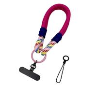 Cordón universal 2 en 1 for teléfono móvil, correa corta for muñeca, con rotación de 360°, pulsera multifuncional.(Pink)
