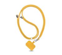Cordón universal for teléfono celular con correa de nailon ajustable for colgar en el cuello.(Yellow)